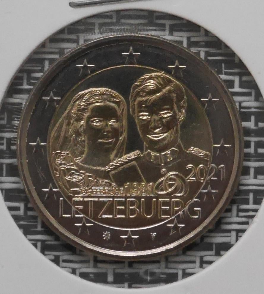 Piece 2 euros Luxembourg 2021, Timbres & Monnaies, Monnaies | Europe | Monnaies euro, Enlèvement ou Envoi, Luxembourg, 2 euros
