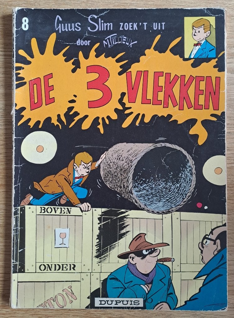 8 - Guus Slim - De 3 Vlekken, Eén stripboek, Ophalen of Verzenden, M. Tillieux, Gelezen
