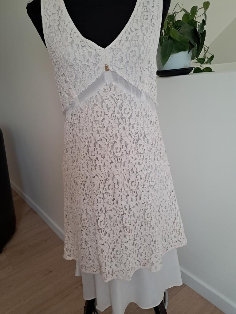 Prachtig kleedje van GAUDI in beige maatje42, Verzenden, Beige