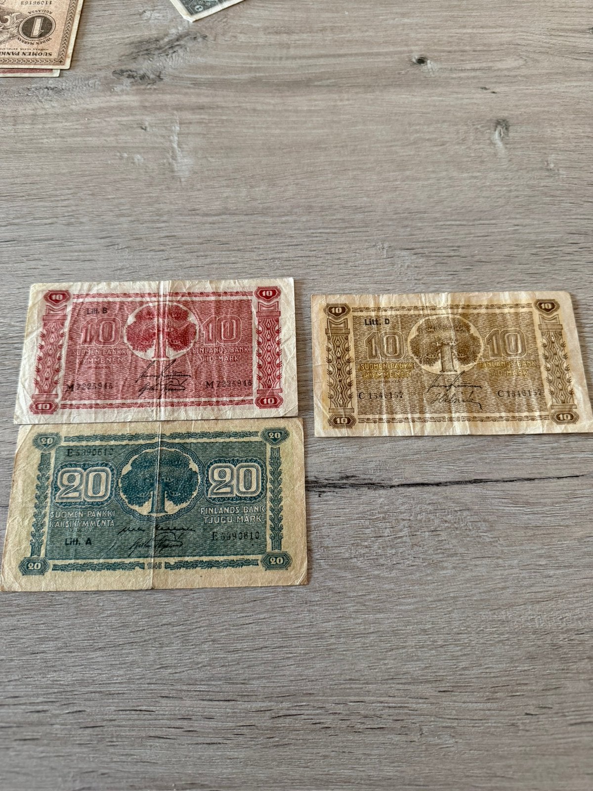 Ensemble de vieux billets de Finlande, Timbres & Monnaies, Enlèvement ou Envoi