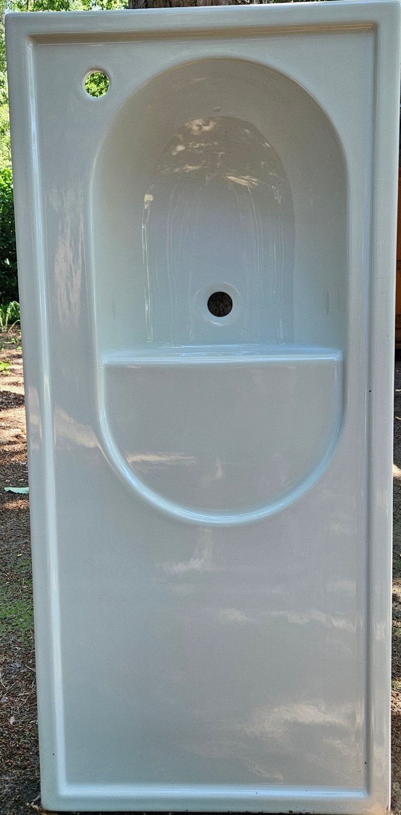 Mooie witte keramische gootsteen Ikea, Enlèvement, Comme neuf, Robinet