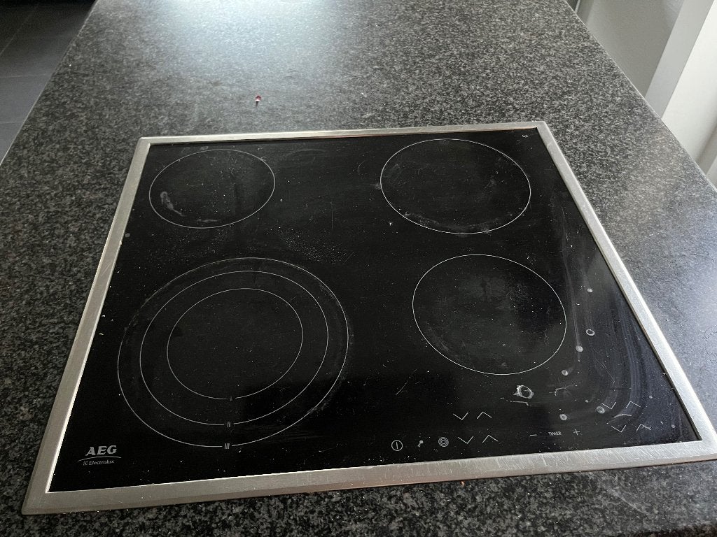 AEG inbouwkookplaat, Ophalen, 4 kookzones, Zo goed als nieuw, Inbouw