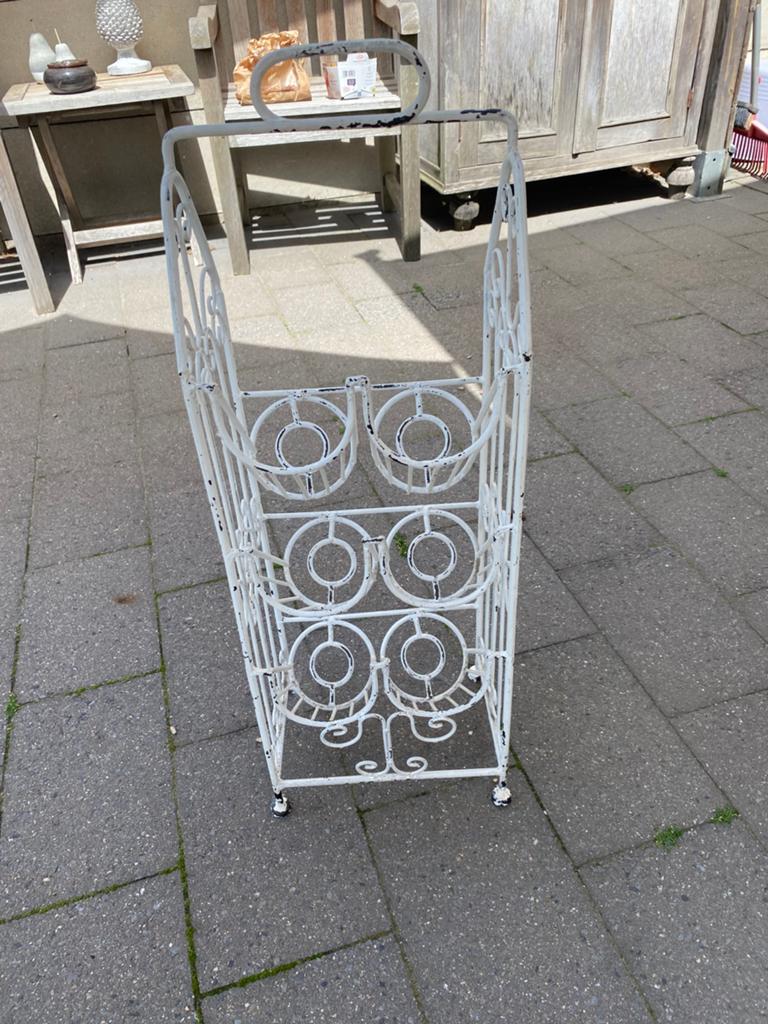 Wijnrekje, Huis en Inrichting, Woonaccessoires | Overige, Ophalen, Gebruikt, Landelijk, Goud