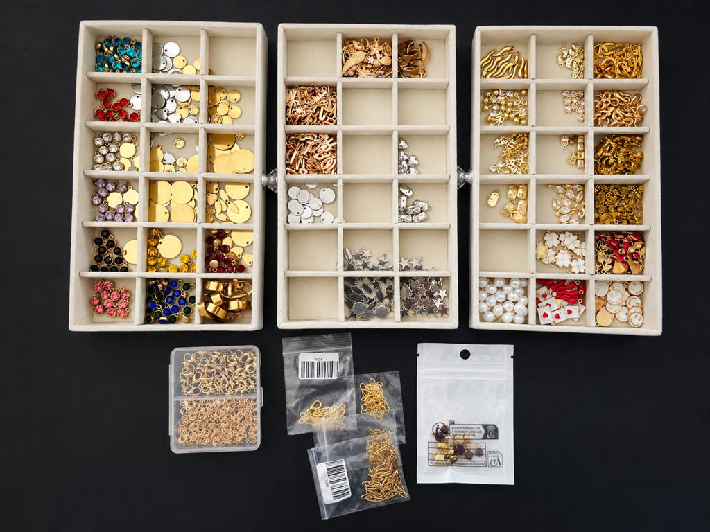 Lot confection bijoux & charms acier, Enlèvement