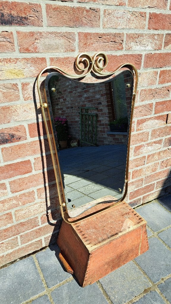 Vintage spiegel/Hollywood Regency 50'60'/Gio Ponti-stijl, Ophalen