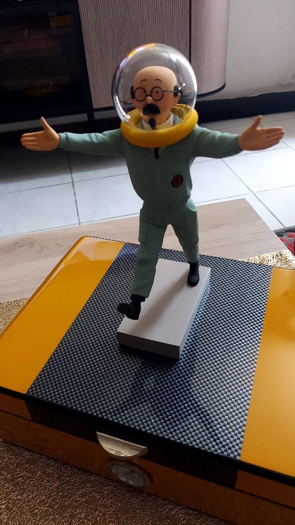 Figurine tintin  tournesol  boîte et certificat, Ophalen of Verzenden, Kuifje, Nieuw