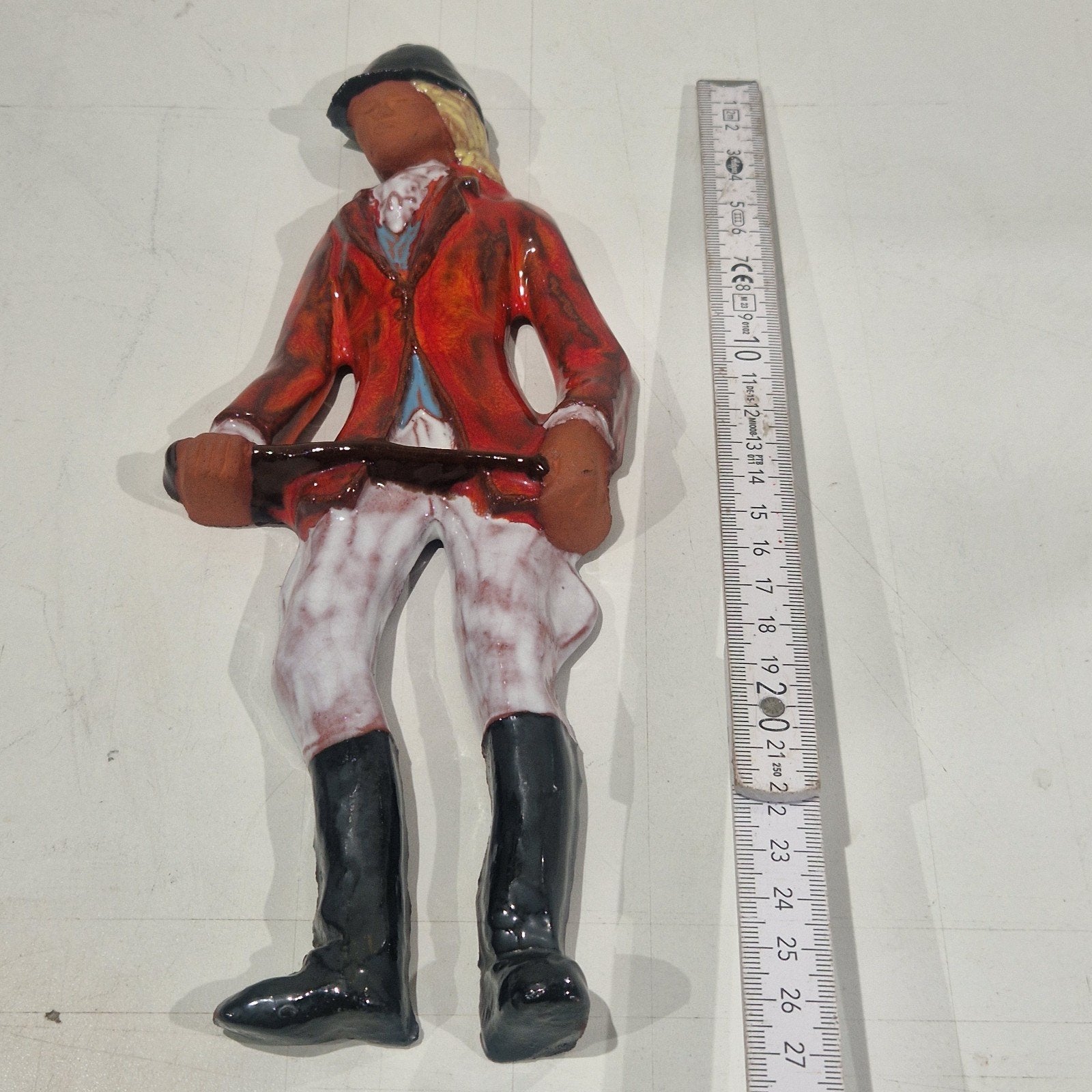 Ruiter amazone keramiek beeld , keramische  wanddecoratie, Antiquités & Art, Antiquités | Céramique & Poterie, Enlèvement ou Envoi