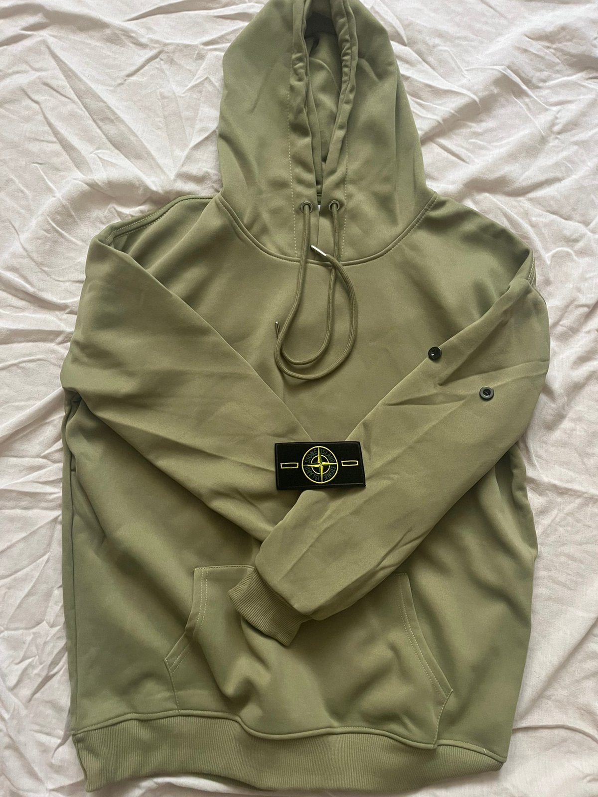 Sweat stone island vert kaki, Enlèvement, Comme neuf, Vert