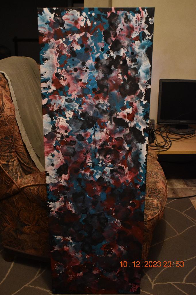 Abstract schilderij, serie nr. (31) van joky kamo, Antiek en Kunst, Ophalen, Olieverf, Abstract