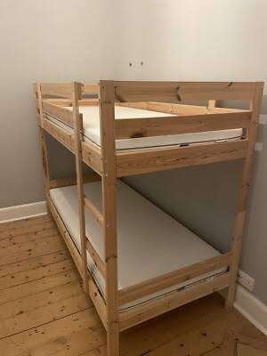 Lit superposé pin massif IKEA Mydal matelas impec en option, Huis en Inrichting, Slaapkamer | Stapelbedden en Hoogslapers, Gebruikt