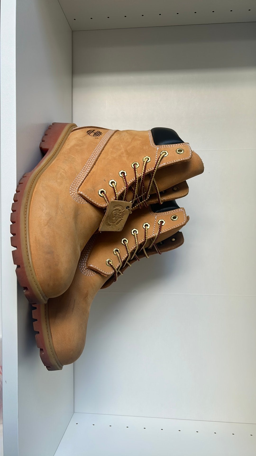 Timberland Boots – Klassieke Gele Nubuck – Gebruikt, Bruin, Boots, Ophalen of Verzenden, Gedragen