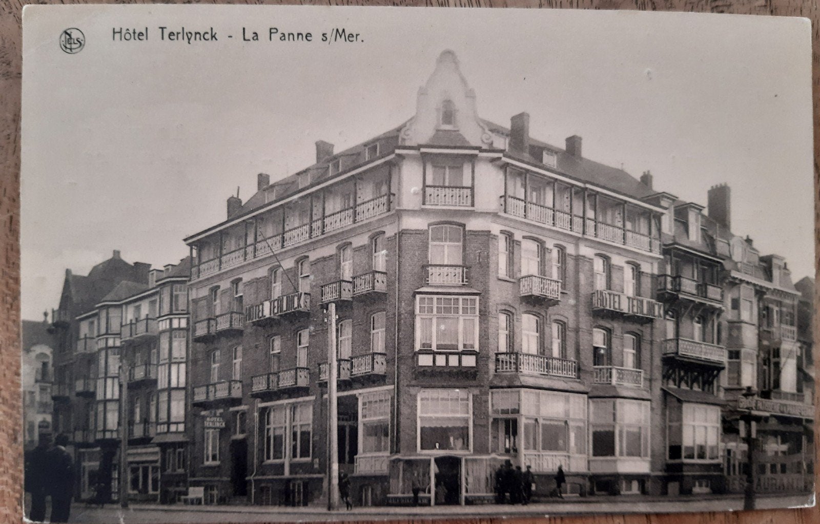 DE PANNE HOTEL TERLIBCK digue ZEEDIJK 1928, Verzamelen, Ophalen of Verzenden