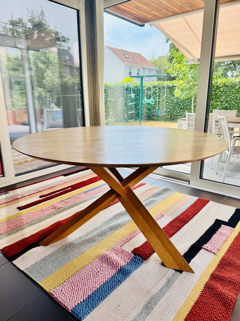 Ethnicraft Circle ronde tafel, Huis en Inrichting, Rond, Zo goed als nieuw, 75 cm of meer, 60 cm of meer