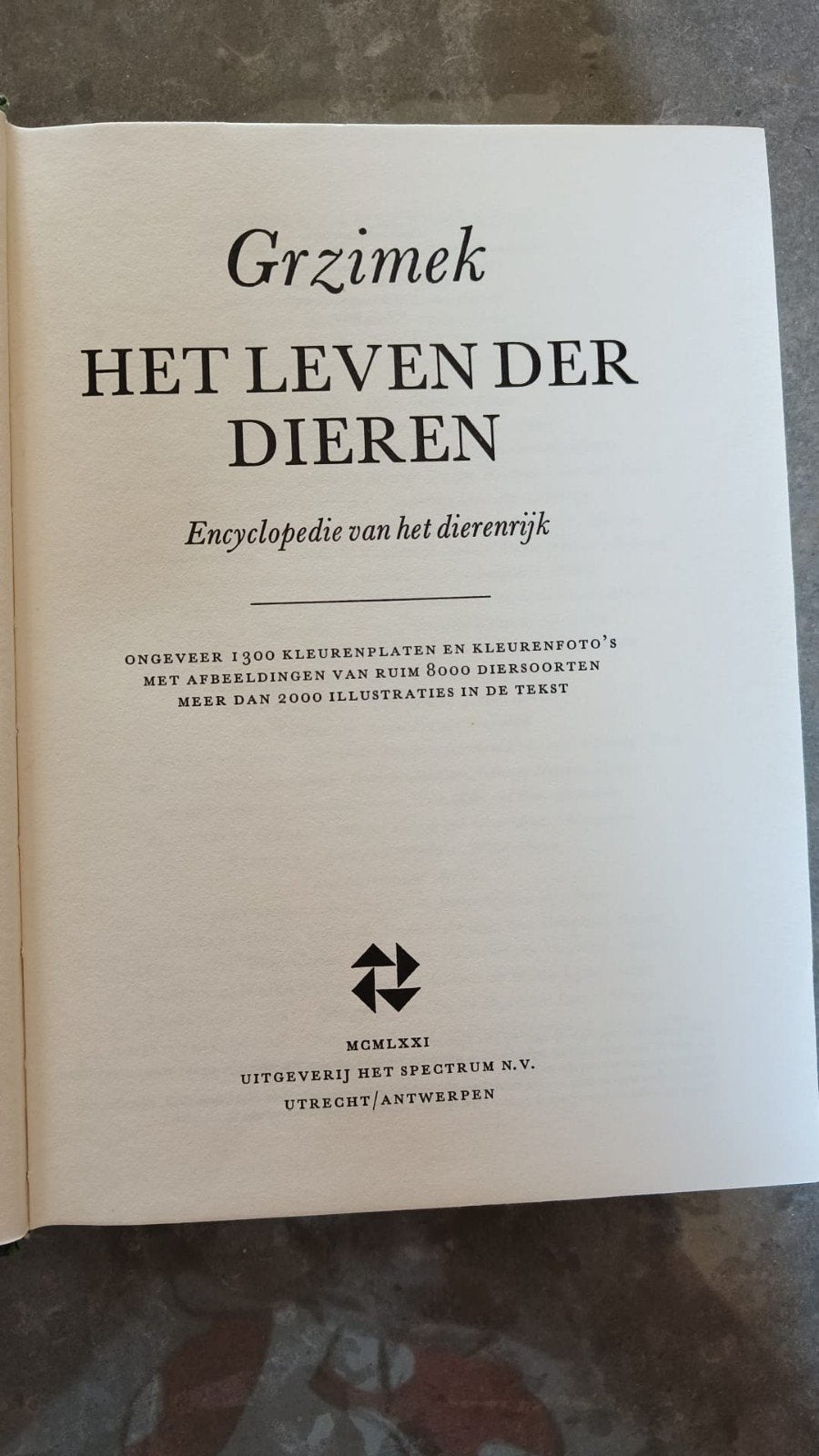 het leven der dieren, Boeken, Ophalen