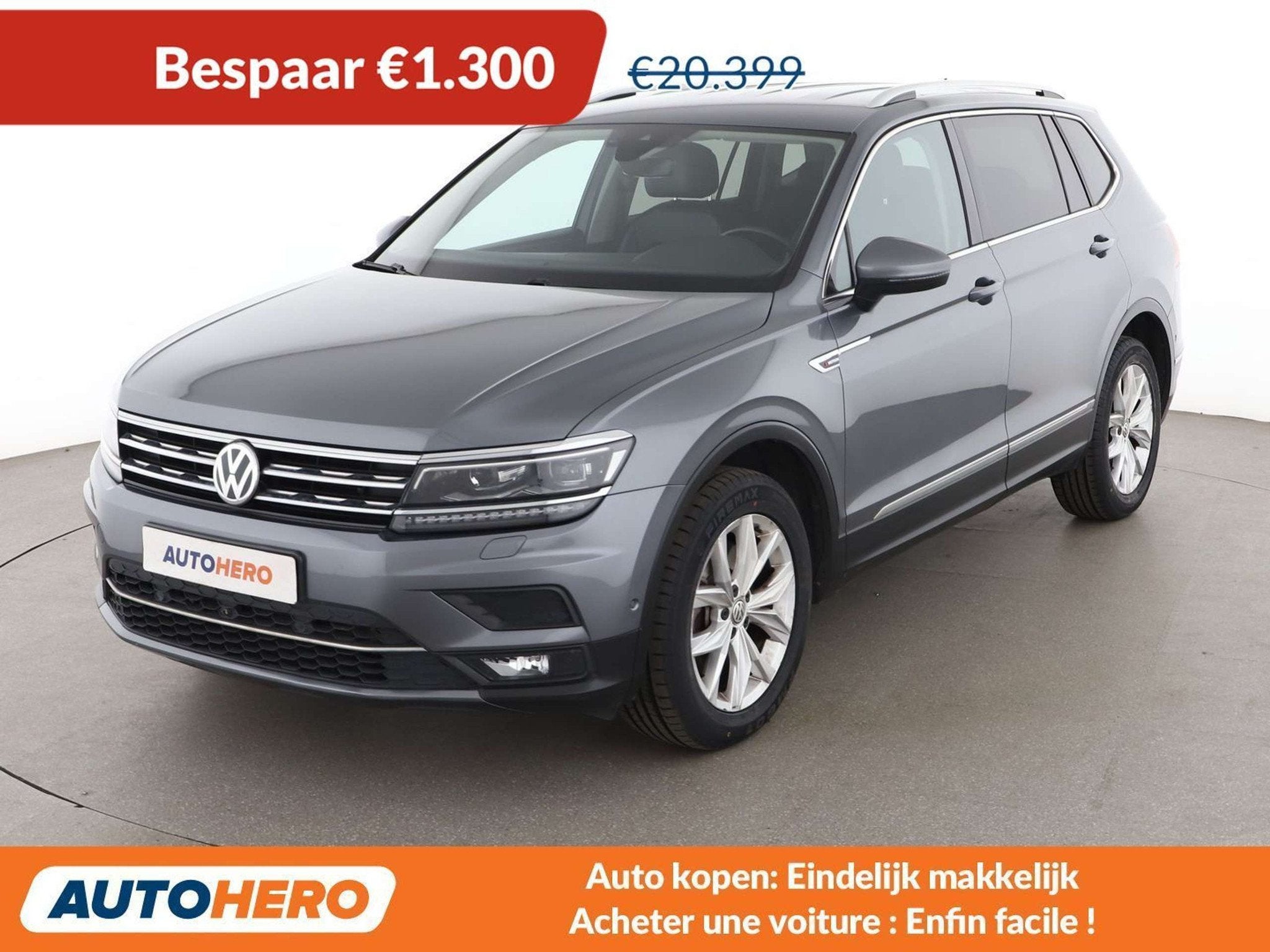 Volkswagen Tiguan Allspace 2.0 TSI Highline 4Motion, Autos, Volkswagen, Cuir, Argent ou Gris, Achat, Euro 6