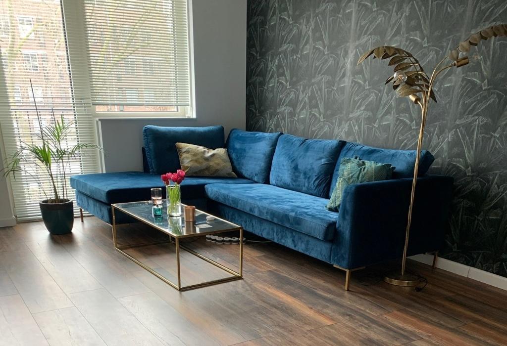 Westwing hoekzetel (fluweel/velours) – zeer netjes, Ophalen, Gebruikt, Stof