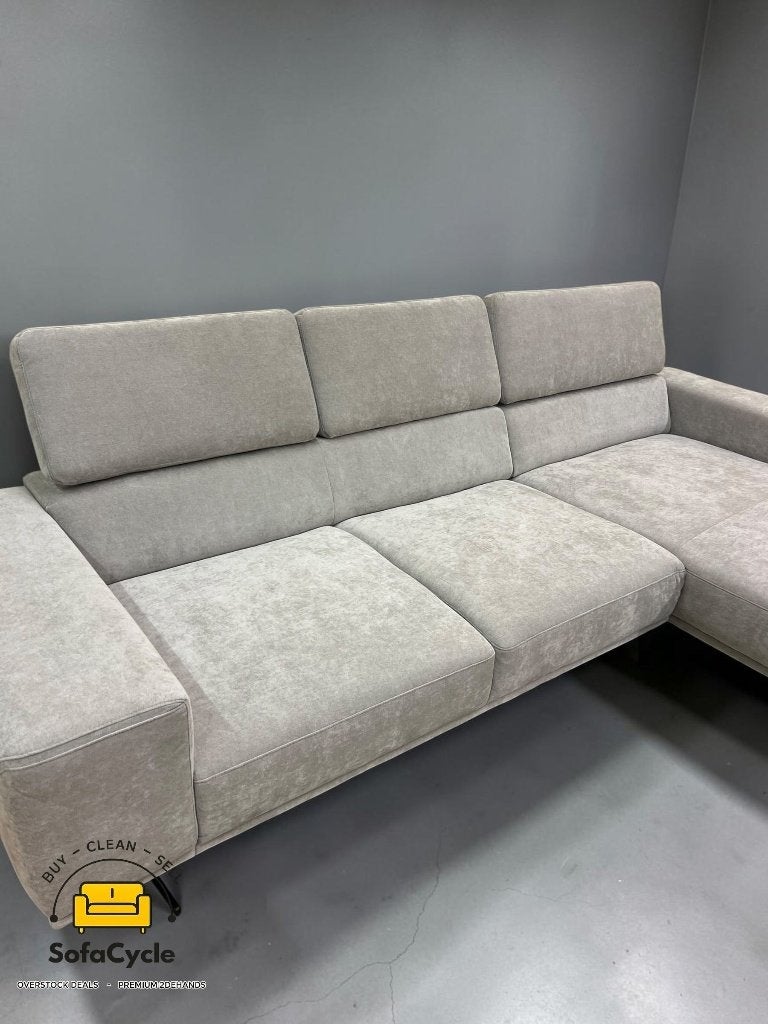 Hoekzetel grijs met verstelbare hoofdsteunen, links – nieuw, Gebruikt, Zonnestraat 223-229, 9600 Ronse, België, Info@sofacycle.be