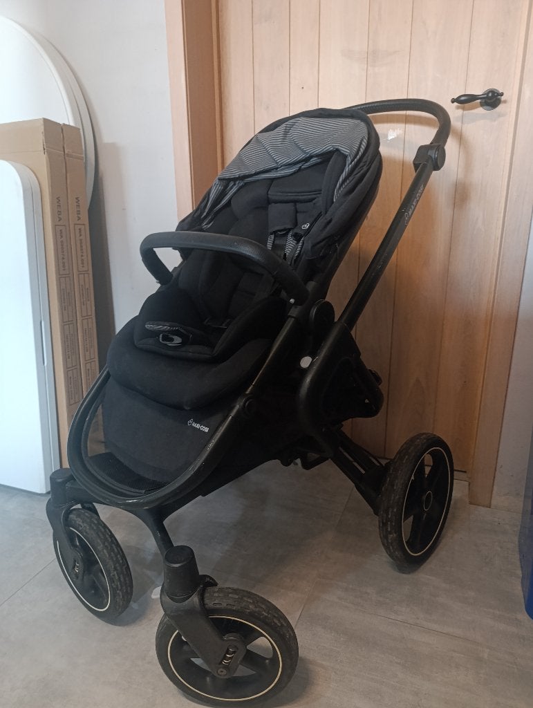 Maxicosi 3in 1, Kinderen en Baby's, Ophalen, Verstelbare duwstang, Zo goed als nieuw, Combiwagen