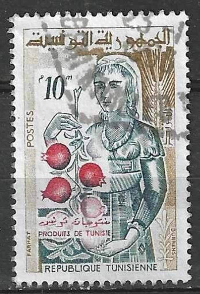 Tunesie 1959/1961 - Yvert 479 - Producten uit Tunesie (ST), Postzegels en Munten, Verzenden, Gestempeld