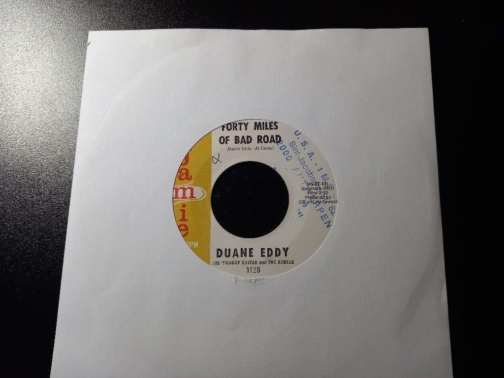Duane Eddy – Forty Miles Of Bad Road ' 7 " Popcorn ", Gebruikt, Overige genres, 7 inch, Ophalen of Verzenden