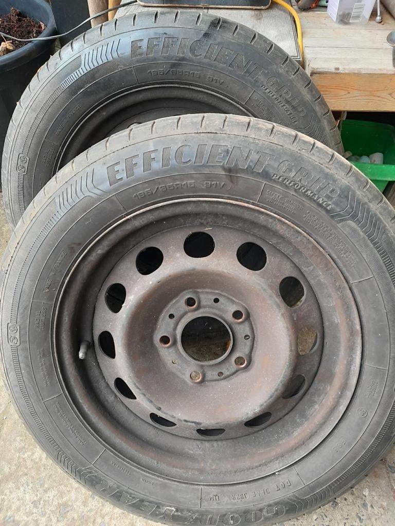 2 jantes BMW E36 + pneus, Autos : Pièces & Accessoires, Enlèvement