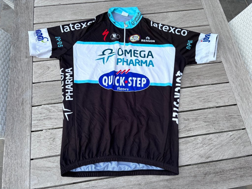 Omega Pharma Quick-Step trui XL, Fietsen en Brommers, Gebruikt, Ophalen of Verzenden, Vermarc, XL