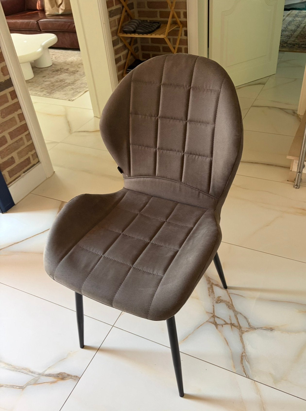 Set Van 6 Eetkamerstoelen Taupe, Huis en Inrichting, Ophalen, Overige kleuren, Nieuw, Stof