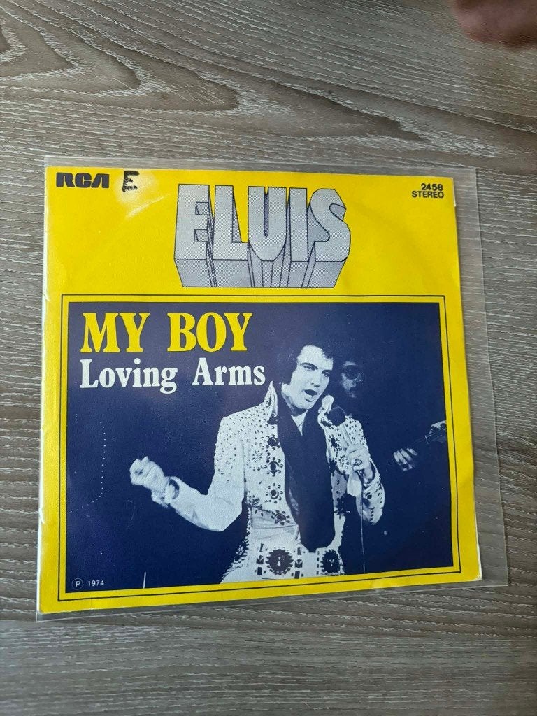 Elvis single, My boy/loving arms, Franse persing, Cd's en Dvd's, Vinyl Singles, Gebruikt, 7 inch, Ophalen of Verzenden, Beschermende buitenhoes