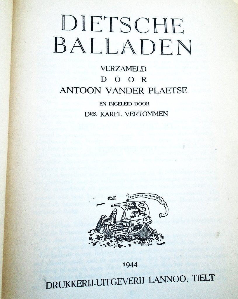 Dietsche Balladen - 1944 - Antoon Vander Plaetse (1903-1973), Enlèvement ou Envoi, Utilisé, Antoon Vander Plaetse (1903-1973)