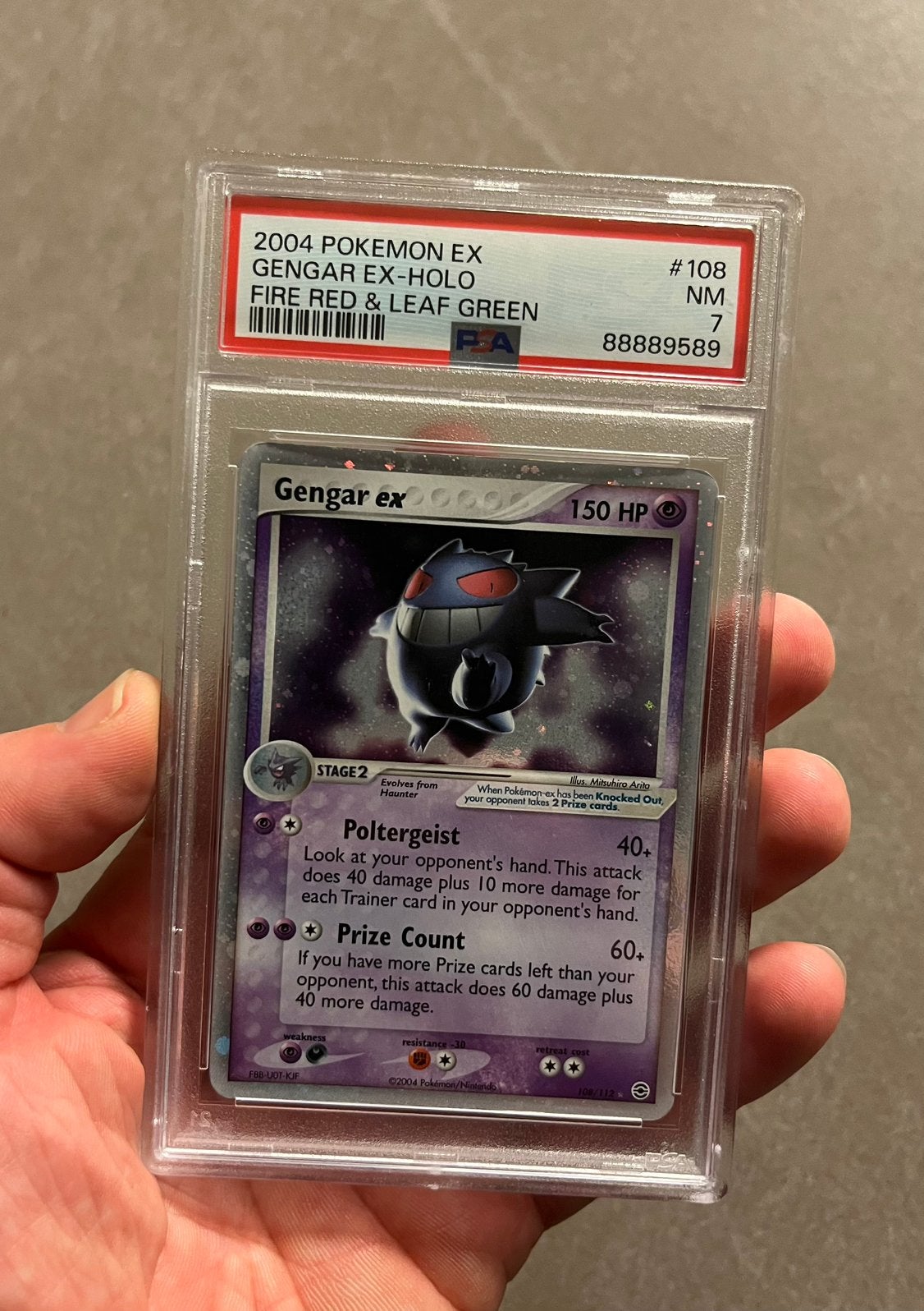 PSA7 Gengar ex #108 - Fire Red & Leaf Green, Ophalen, Zo goed als nieuw, Losse kaart