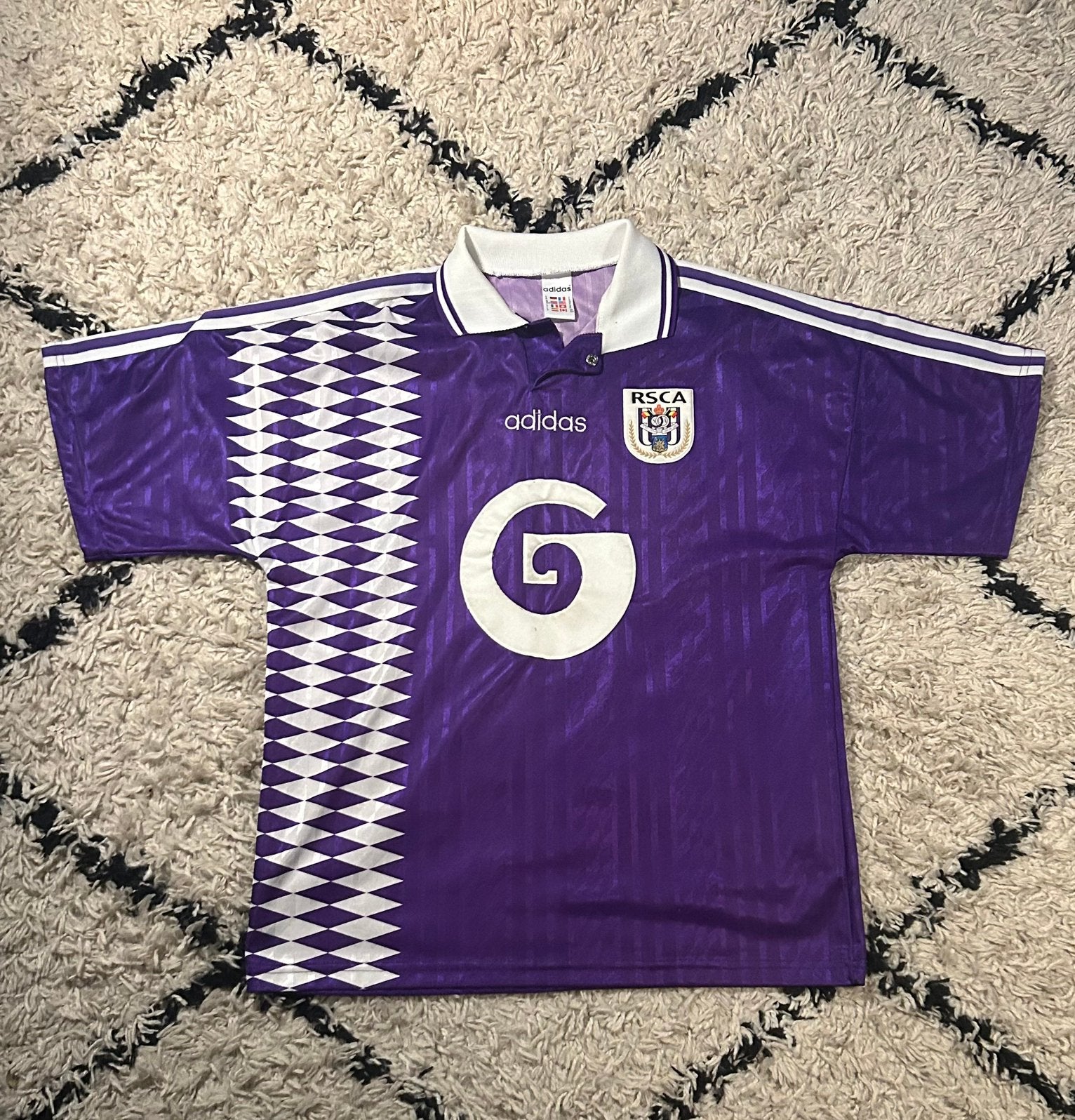 RSC Anderlecht Thuisshirt 1994-1996 – #11 M, Enlèvement ou Envoi, Comme neuf, Maillot