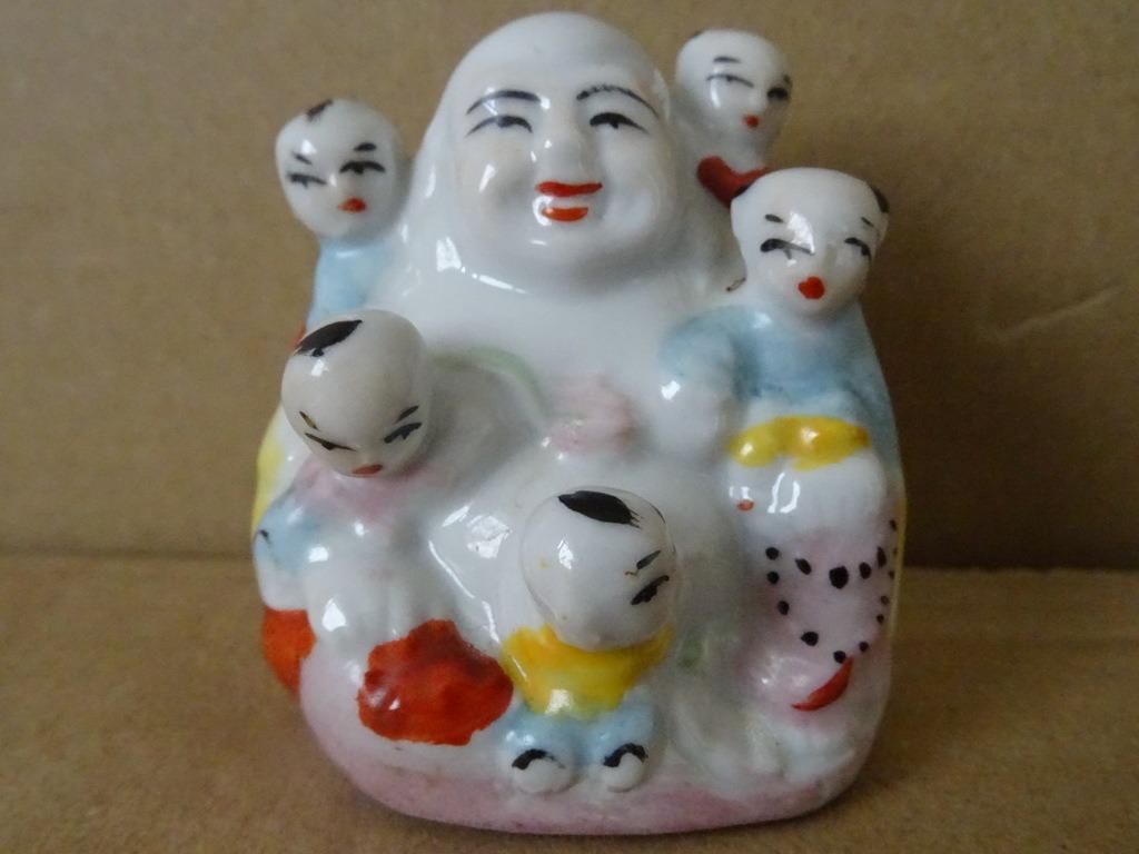 Statue de Bouddha 5cm Bouddha rieur avec enfants Budai, Enlèvement ou Envoi, Comme neuf