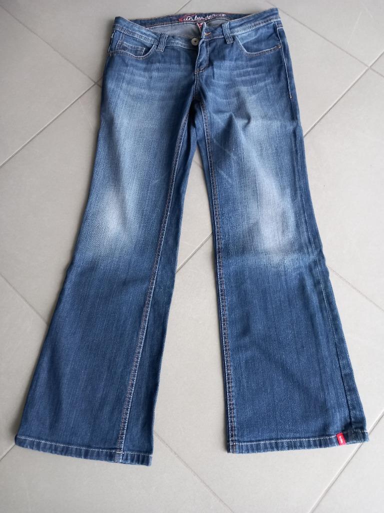 Broek Esprit, Ophalen, Blauw, Nieuw, Lang