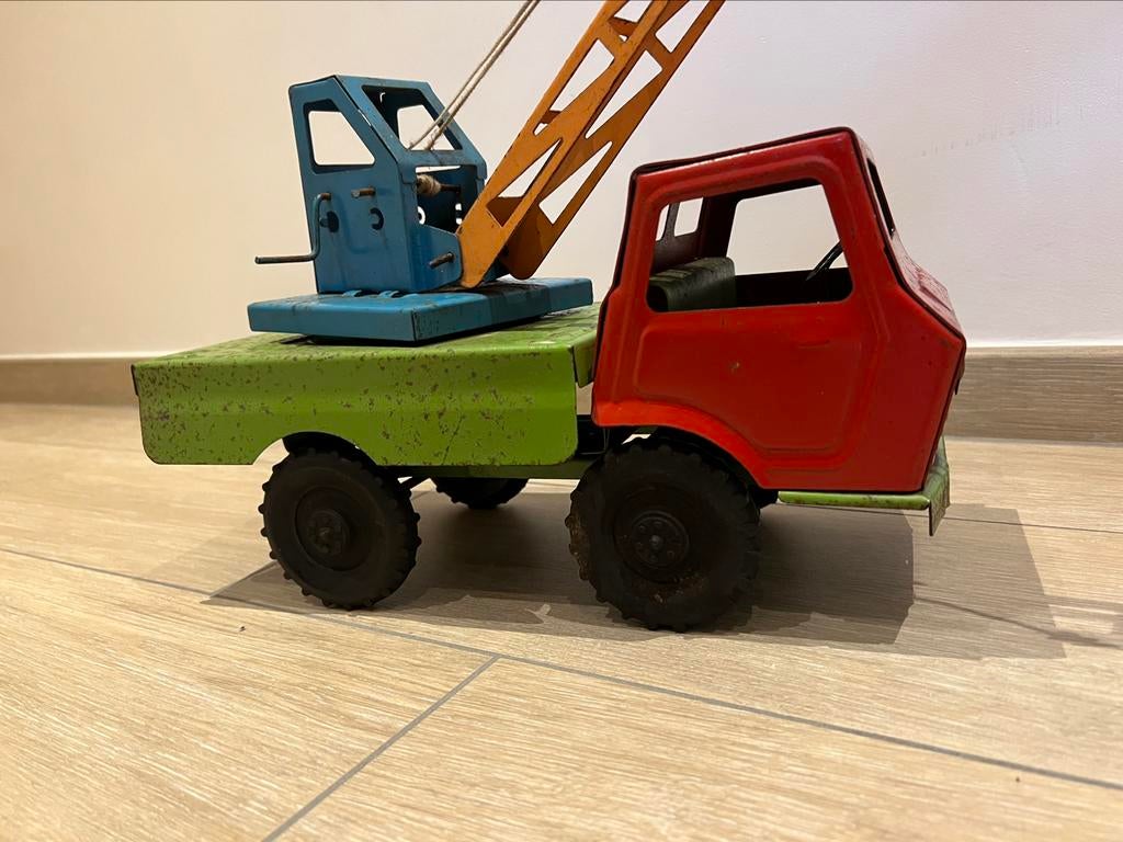 Vintage antieke kraanwagen, Antiek en Kunst, Antiek | Speelgoed, Ophalen of Verzenden