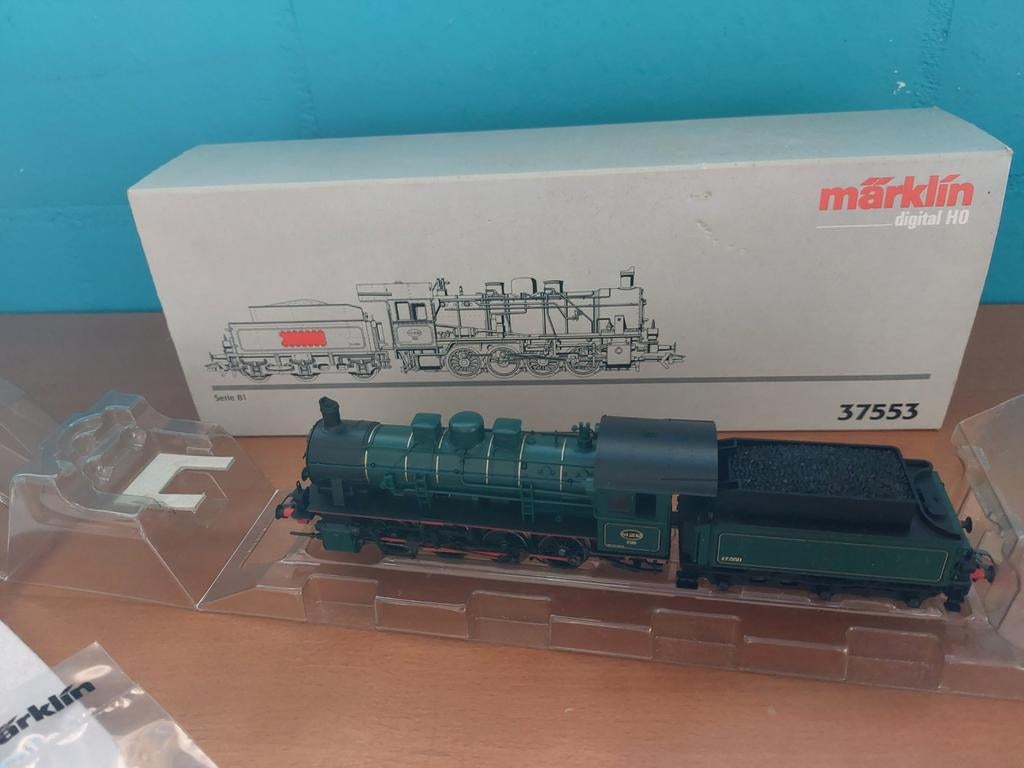 Marklin stoomloc nmbs serie 81 digitaal 37553, Courant alternatif, Comme neuf, Enlèvement, Locomotive
