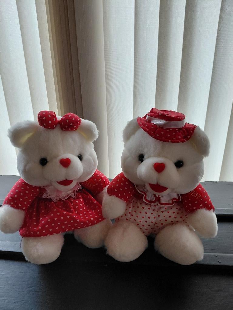 Beertjes valentijn met licht en geluid, Kinderen en Baby's, Speelgoed | Knuffels en Pluche, Ophalen, Zo goed als nieuw, Beer