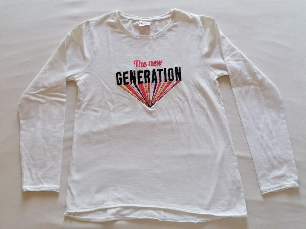 Tape à l'Oeil 152 wit t-shirt met lange mouwen, Tape à l’œil, Meisje, Ophalen of Verzenden, Overige typen