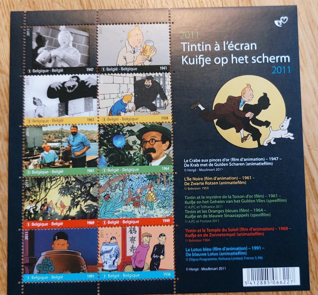 België: Kuifje op het scherm - BL192, Sans timbre, Enlèvement ou Envoi, Non oblitéré, Gomme originale
