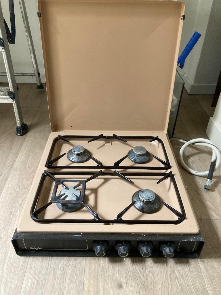 Kookfornuis gas 4 pits vintage, Elektronische apparatuur, Fornuizen, Ophalen, Vrijstaand, Gas, 4 kookzones
