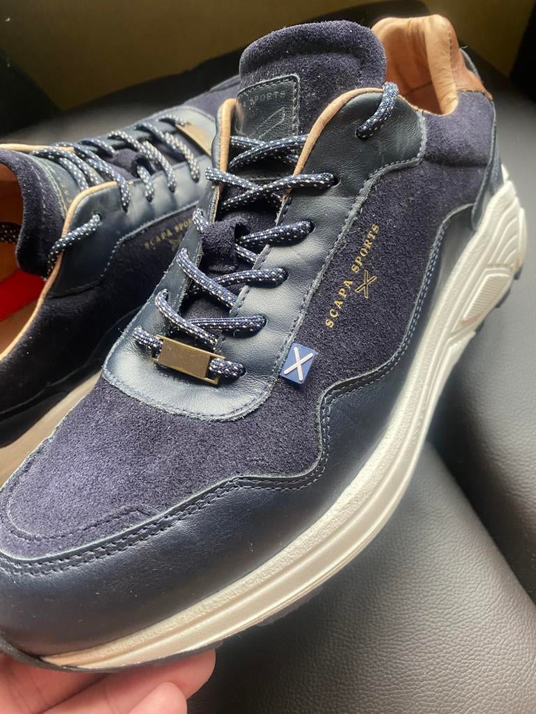 Scapa heren schoenen sneakers blauw, Verzenden, Zo goed als nieuw, Blauw, Sneakers