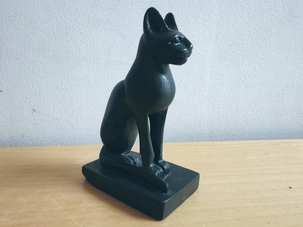 Statuette Chat Égyptien Bastet Noir Souvenir d'Égypte Figuri, Enlèvement ou Envoi