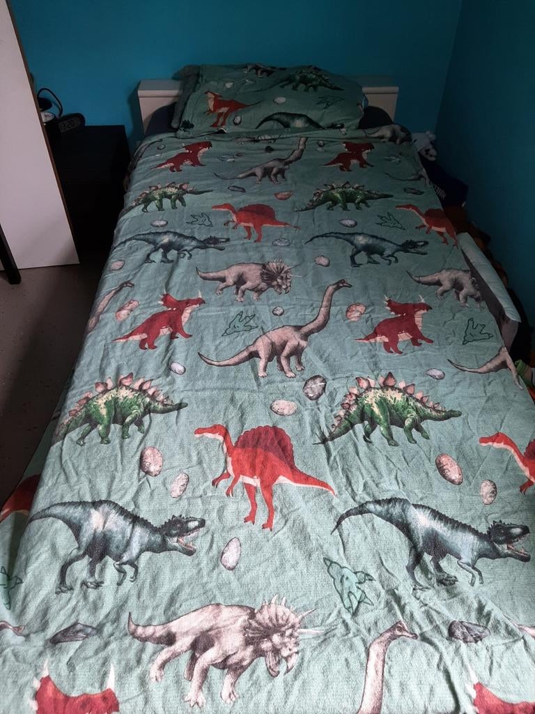 Dekbedovertrek flanel dino, Ophalen, Zo goed als nieuw, Dekbedovertrek