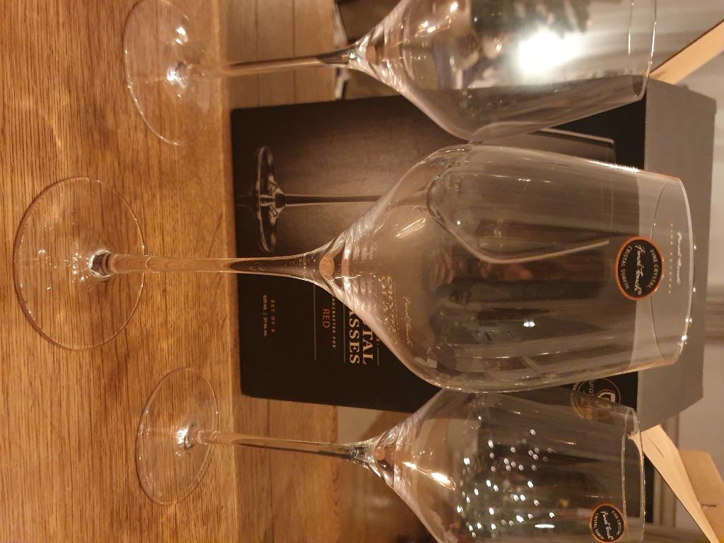 4 verres à vin rouge NEUF - en crystal, sans plomb, Ophalen, Nieuw, Borrel- of Shotglas