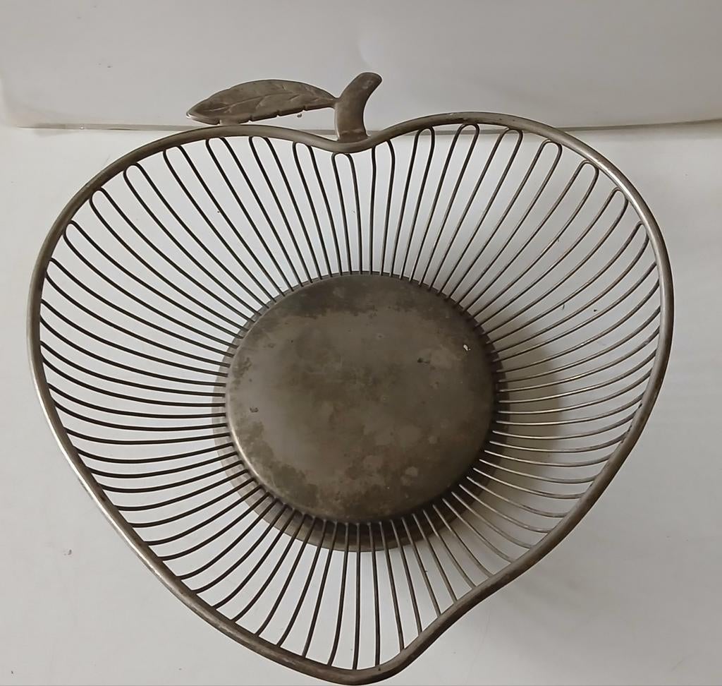 Vintage verzilverde fruitschaal, Antiek en Kunst, Ophalen of Verzenden