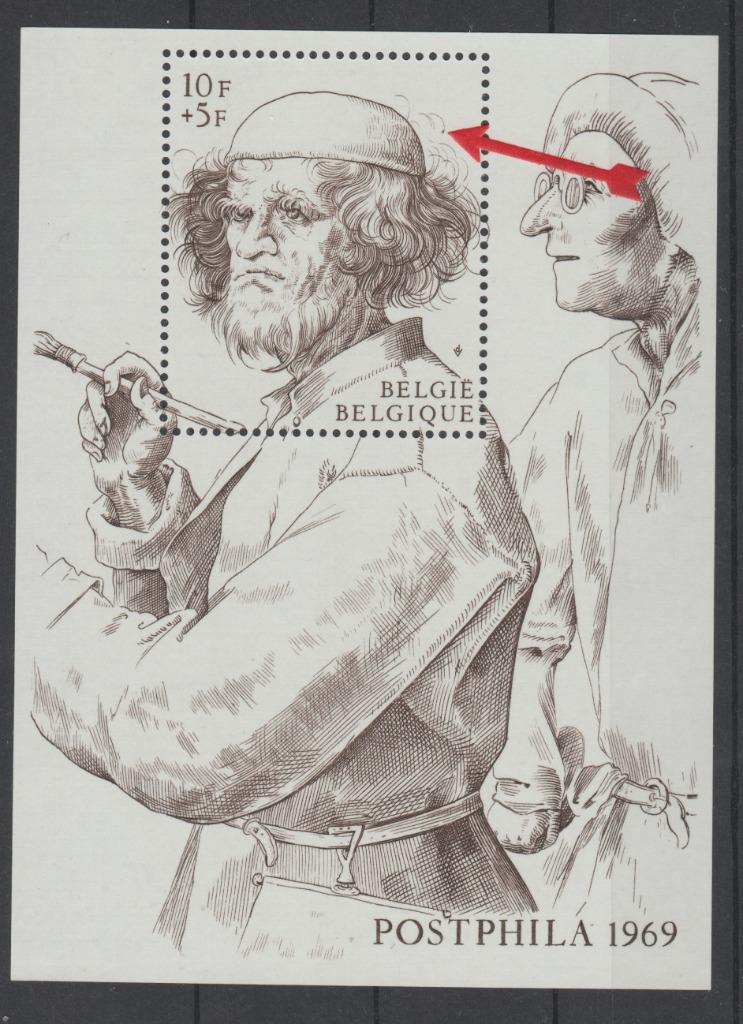 Belgique 1969 Block Posthila II avec variété LUPPI **, Neuf, Non oblitéré, Art, Gomme originale