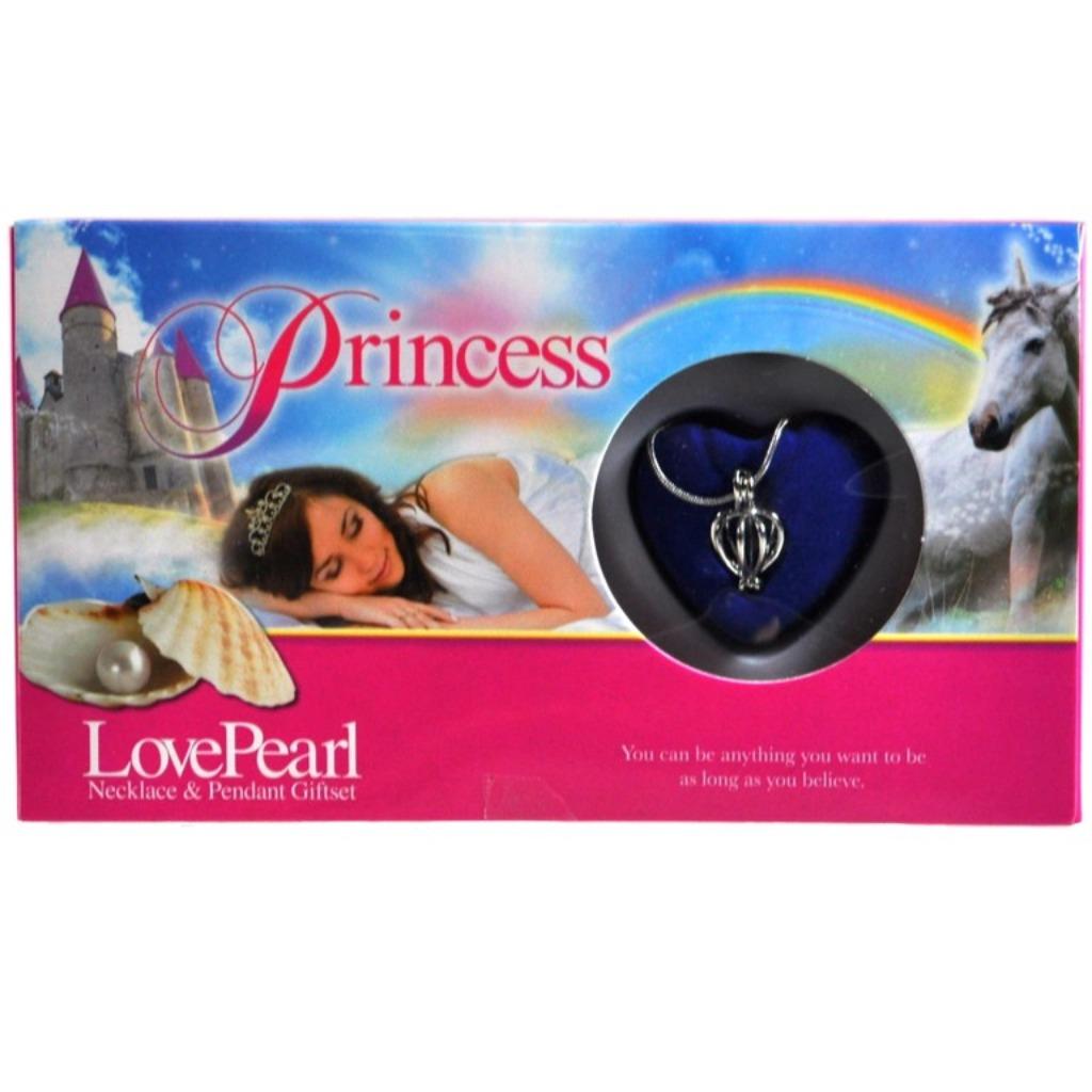 UNIEK GIFT LOVE PEARL PRINCESS IN PRACHTIGE VERPAKKING, Neuf, Enlèvement ou Envoi, Synthétique, Avec pendentif