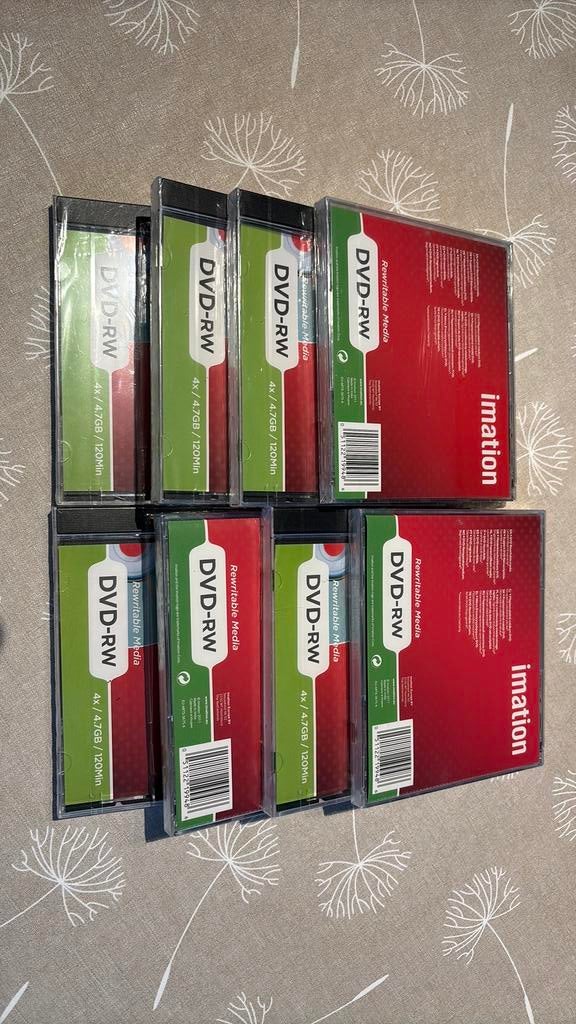 Imation DVD-RW 4x 4.7GB (10) 8 stuks, Ophalen, Dvd, Imation, Herschrijfbaar