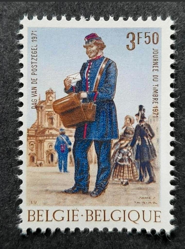 België: OBP 1577 ** Dag van de postzegel 1971., Postzegels en Munten, Frankeerzegel, Ophalen of Verzenden, Zonder stempel, Postfris