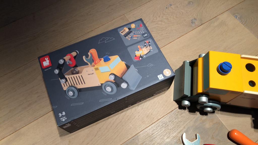 Janod houten werkwagen, Ophalen, Zo goed als nieuw
