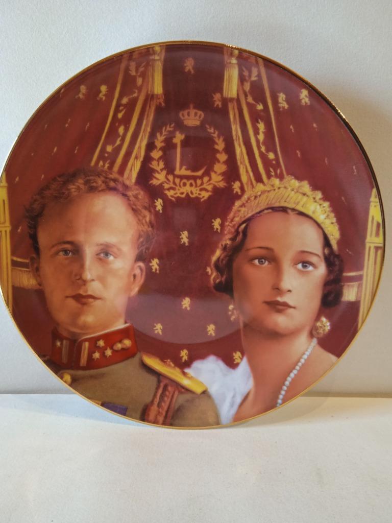 Koninklijke Leopold III/Astrid souvenirplaat, Verzamelen, Ophalen of Verzenden, Zo goed als nieuw, Overige typen